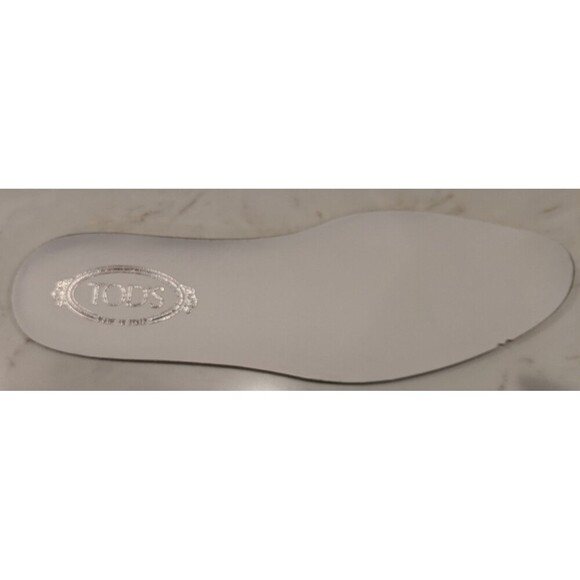 Women's TOD'S Beige Leather & Metallic Gold/Pewter Leather Low-Top Sneakers 11.5 - Picture 10 of 13